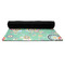 Colored Circles Yoga Mat Rolled up Black Rubber Backing