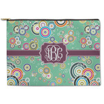 Colored Circles Zipper Pouch - Large - 12.5"x8.5" (Personalized)