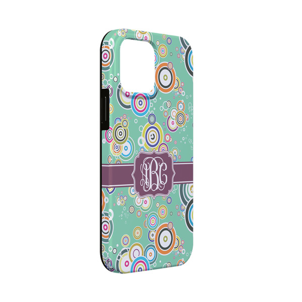 Custom Colored Circles iPhone Case - Rubber Lined - iPhone 13 Mini (Personalized)