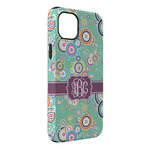 Colored Circles iPhone Case - Rubber Lined - iPhone 14 Plus (Personalized)