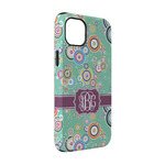 Colored Circles iPhone Case - Rubber Lined - iPhone 14 Pro (Personalized)