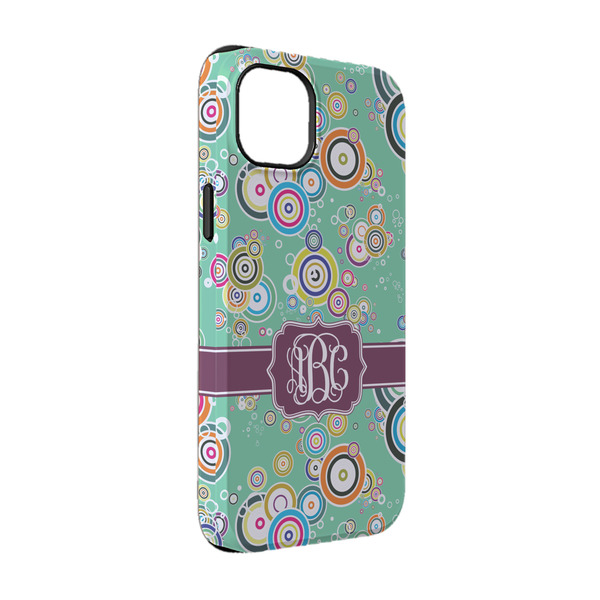 Custom Colored Circles iPhone Case - Rubber Lined - iPhone 14 Pro (Personalized)