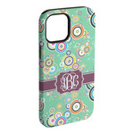 Colored Circles iPhone Case - Rubber Lined - iPhone 15 Pro Max (Personalized)