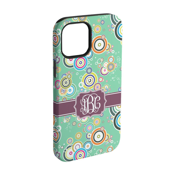 Custom Colored Circles iPhone Case - Rubber Lined - iPhone 15 (Personalized)