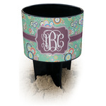 Colored Circles Black Beach Spiker Drink Holder (Personalized)