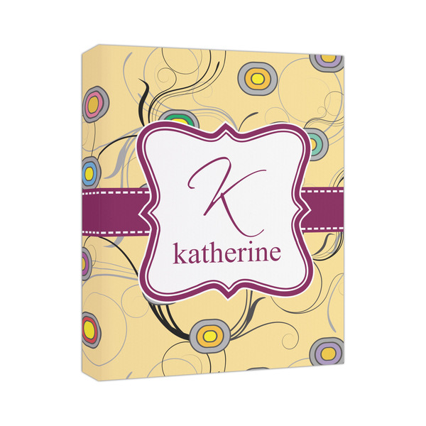 Custom Ovals & Swirls Canvas Print - 11x14 (Personalized)