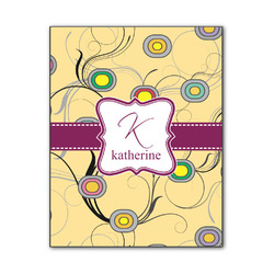 Ovals & Swirls Wood Print - 11x14 (Personalized)