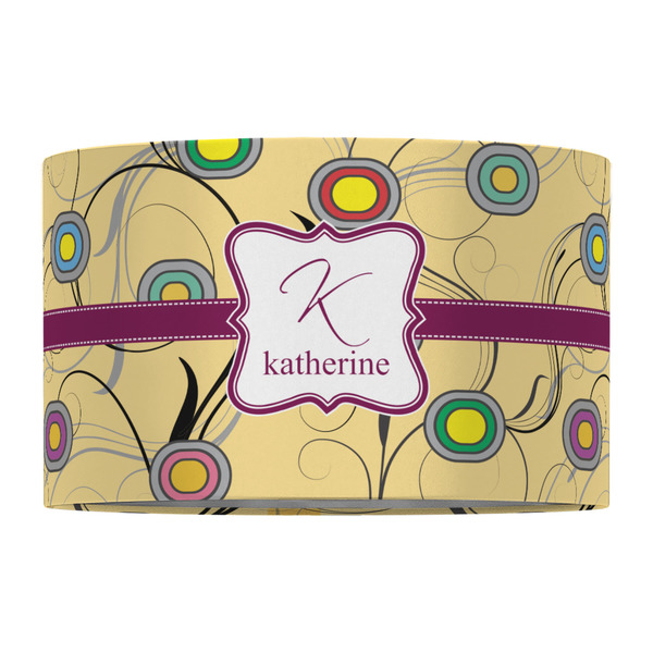 Ovals & Swirls 12" Drum Lampshade - FRONT (Fabric)