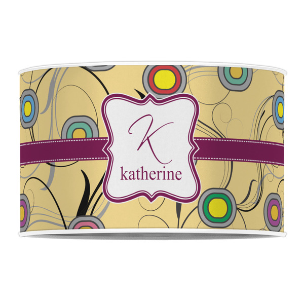 Ovals & Swirls 12" Drum Lampshade - FRONT (Poly Film)