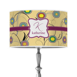 Ovals & Swirls 12" Drum Lamp Shade - Poly-film (Personalized)
