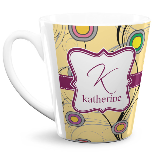 Custom Ovals & Swirls 12 Oz Latte Mug (Personalized)