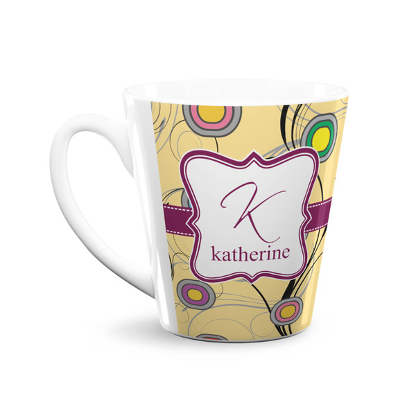 Ovals & Swirls 12 Oz Latte Mug - Front