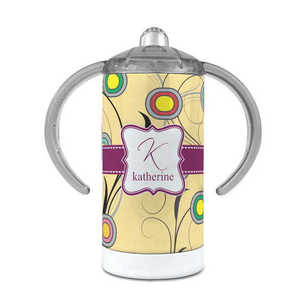 Custom Ovals & Swirls 12 oz Stainless Steel Sippy Cup (Personalized)