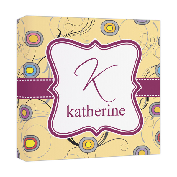 Custom Ovals & Swirls Canvas Print - 12x12 (Personalized)