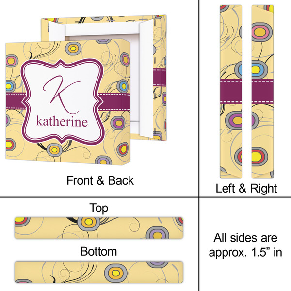 Ovals & Swirls 12x12 - Canvas Print - Approval