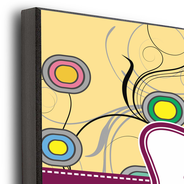 Ovals & Swirls 12x12 Wood Print - Closeup