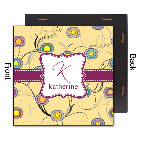 Ovals & Swirls 12x12 Wood Print - Front & Back View