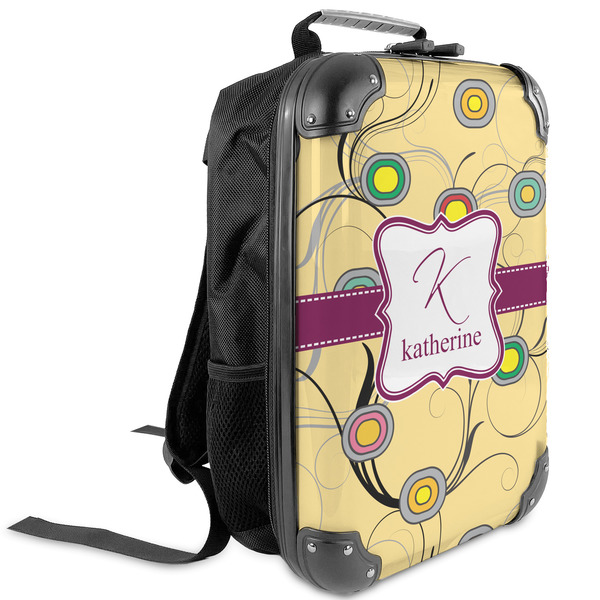 Custom Ovals & Swirls Kids Hard Shell Backpack (Personalized)
