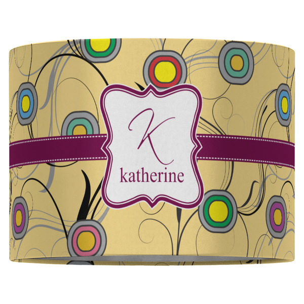 Ovals & Swirls 16" Drum Lampshade - FRONT (Fabric)