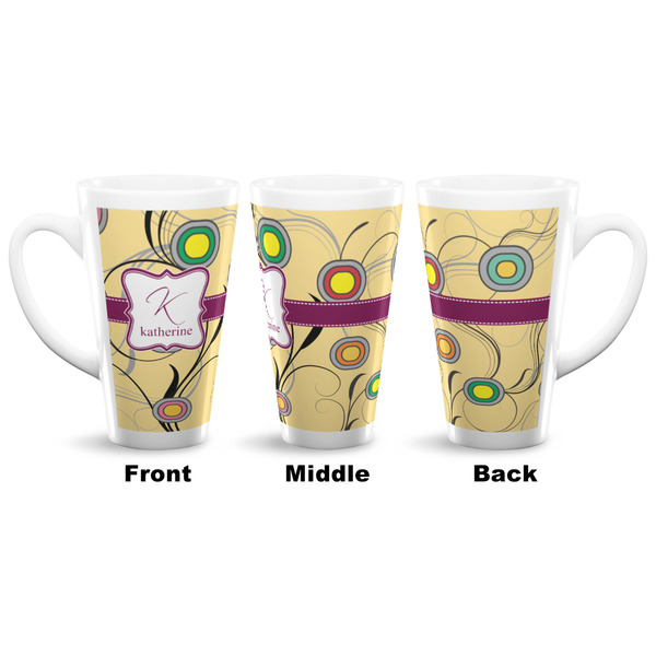 Ovals & Swirls 16 Oz Latte Mug - Approval