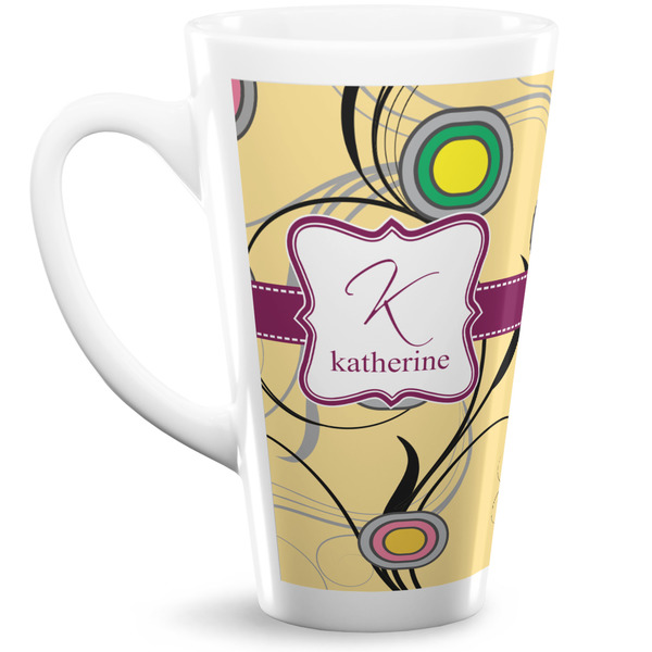 Custom Ovals & Swirls 16 Oz Latte Mug (Personalized)