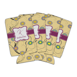 Ovals & Swirls Can Cooler (16 oz) - Set of 4 (Personalized)