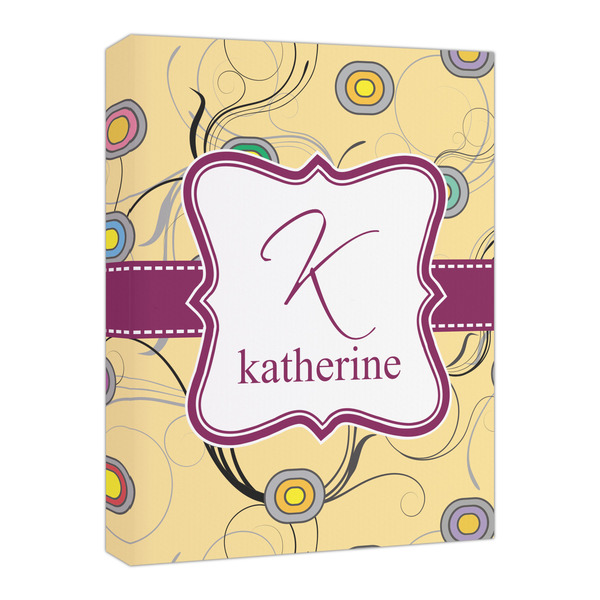 Custom Ovals & Swirls Canvas Print - 16x20 (Personalized)