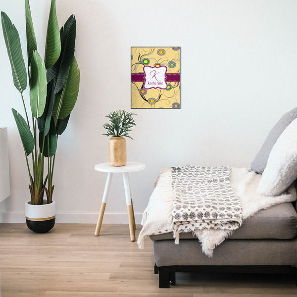 Ovals & Swirls 16x20 Wood Print - In Context