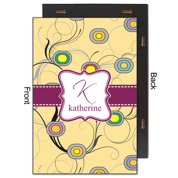 Ovals & Swirls 20x30 Wood Print - Front & Back View