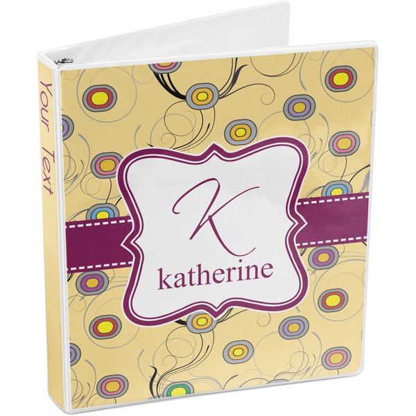 Ovals & Swirls 3-Ring Binder 3/4 - Main