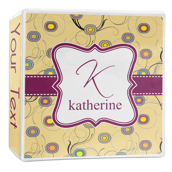 Custom Ovals & Swirls 3-Ring Binder - 2 inch (Personalized)
