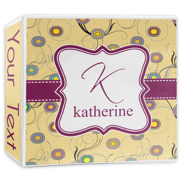 Custom Ovals & Swirls 3-Ring Binder - 3 inch (Personalized)