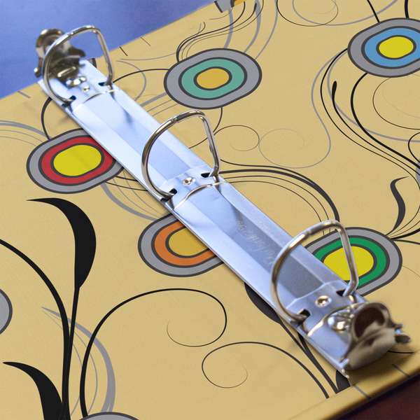 Ovals & Swirls 3 Ring Binders - Full Wrap - 1" - DETAIL