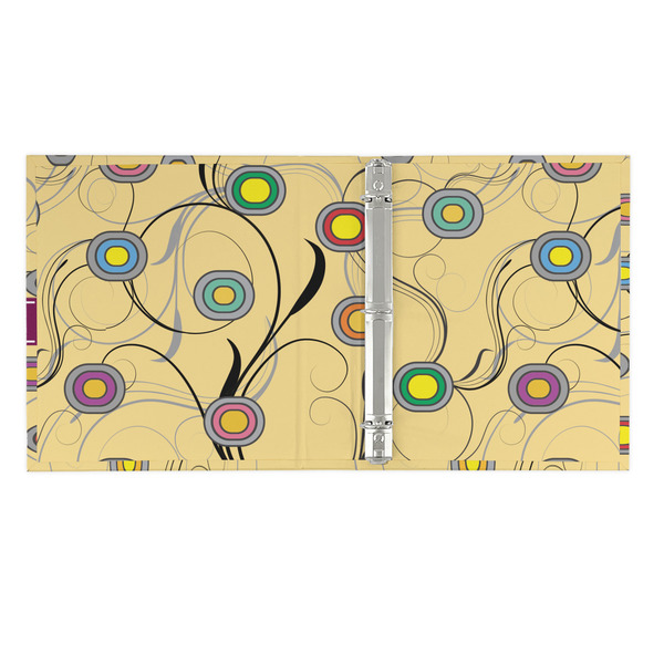 Ovals & Swirls 3 Ring Binders - Full Wrap - 1" - OPEN INSIDE