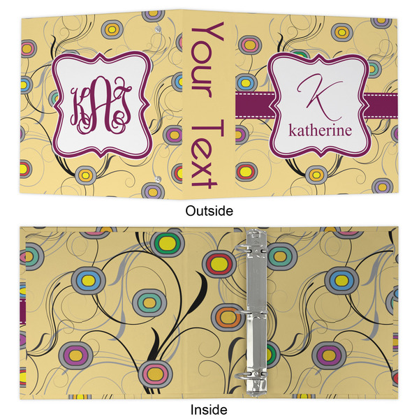 Ovals & Swirls 3 Ring Binders - Full Wrap - 2" - APPROVAL