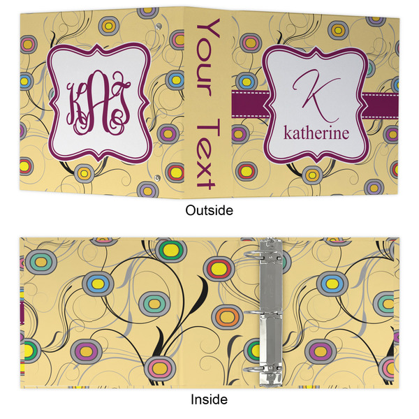 Ovals & Swirls 3 Ring Binders - Full Wrap - 3" - APPROVAL