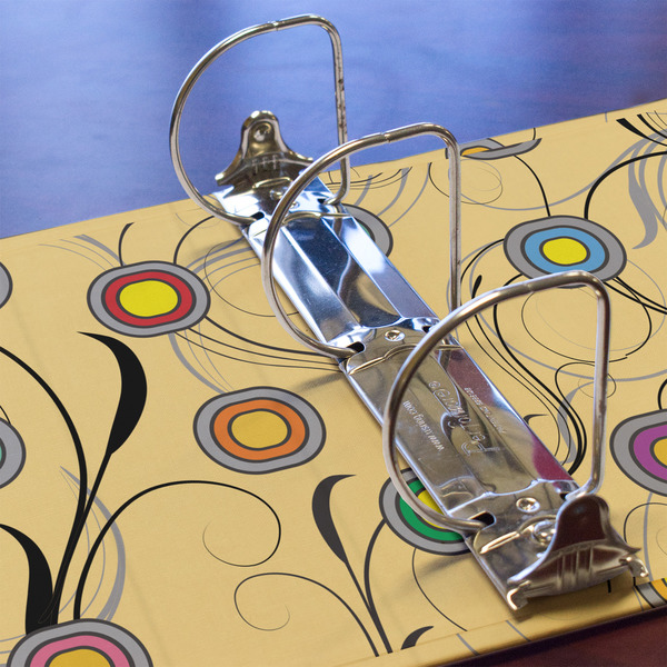 Ovals & Swirls 3 Ring Binders - Full Wrap - 3" - DETAIL