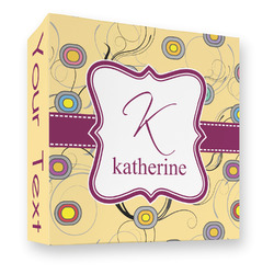 Ovals & Swirls 3 Ring Binder - Full Wrap - 3" (Personalized)