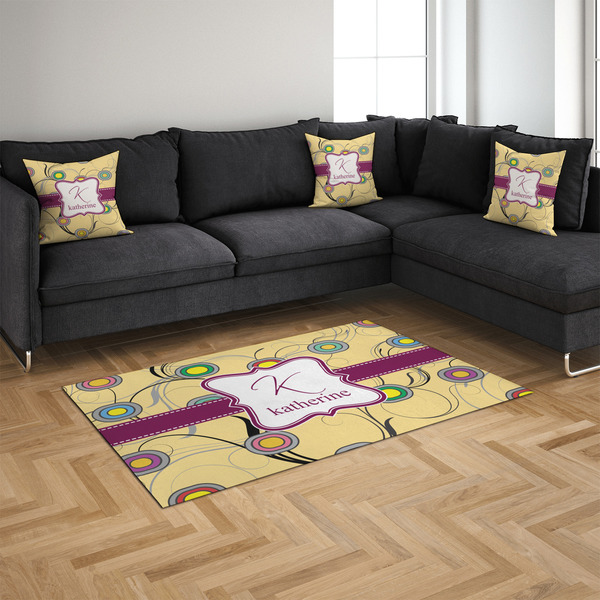 Ovals & Swirls 4'x6' Indoor Area Rugs - IN CONTEXT