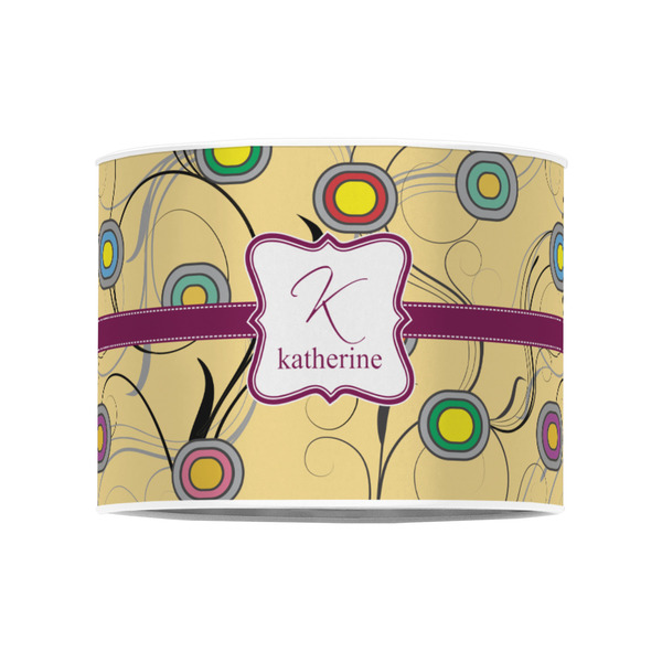 Ovals & Swirls 8" Drum Lampshade - FRONT (Poly Film)