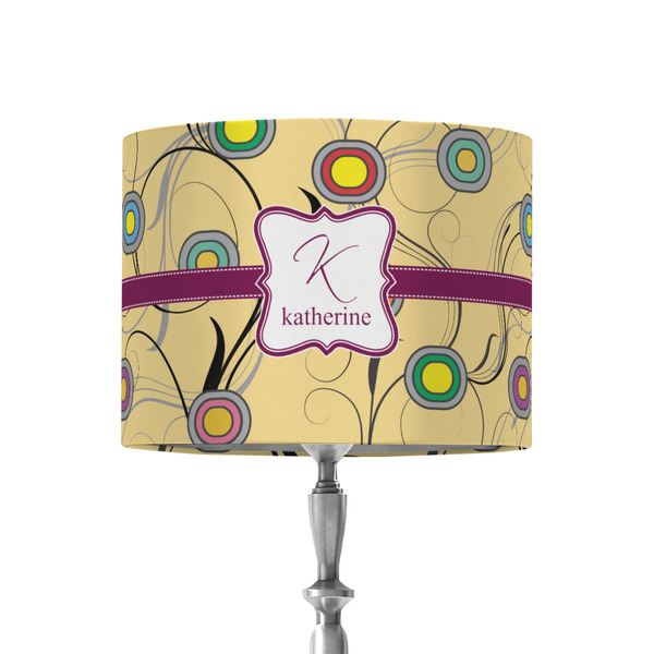 Custom Ovals & Swirls 8" Drum Lamp Shade - Fabric (Personalized)