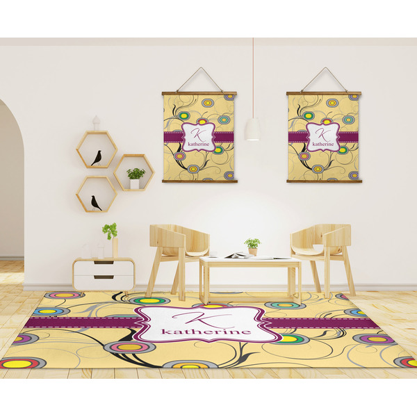 Ovals & Swirls 8'x10' Indoor Area Rugs - IN CONTEXT