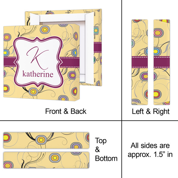 Ovals & Swirls 8x8 - Canvas Print - Approval