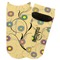 Ovals & Swirls Adult Ankle Socks - Single Pair - Front and Back