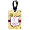 Ovals & Swirls Metal Luggage Tag w/ Name and Initial
