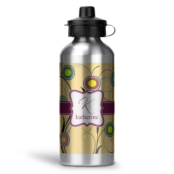 Custom Ovals & Swirls Water Bottle - Aluminum - 20 oz (Personalized)
