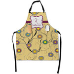 Ovals & Swirls Apron With Pockets w/ Name and Initial