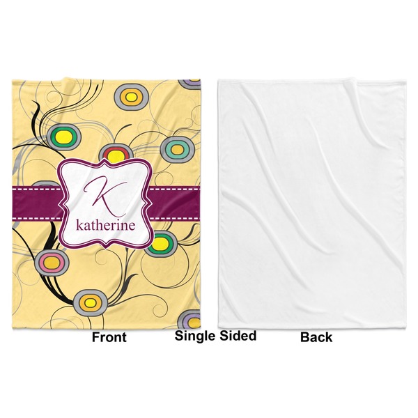 Ovals & Swirls Baby Blanket (Single Side - Printed Front, White Back)