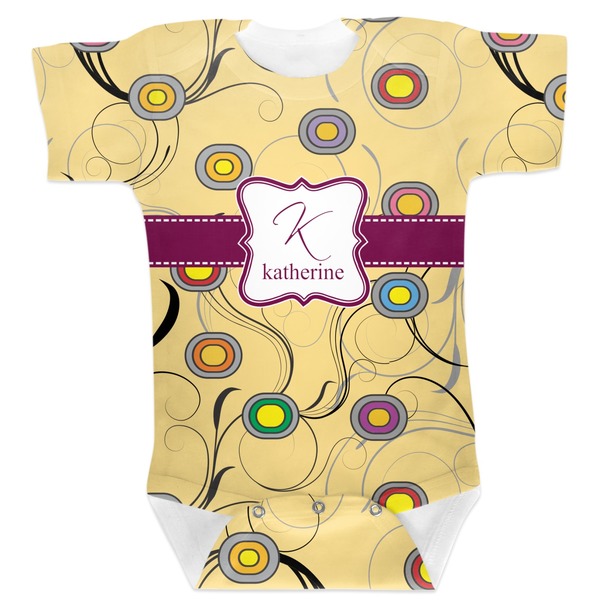 Custom Ovals & Swirls Baby Bodysuit 3-6 (Personalized)