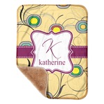 Ovals & Swirls Sherpa Baby Blanket - 30" x 40" w/ Name and Initial